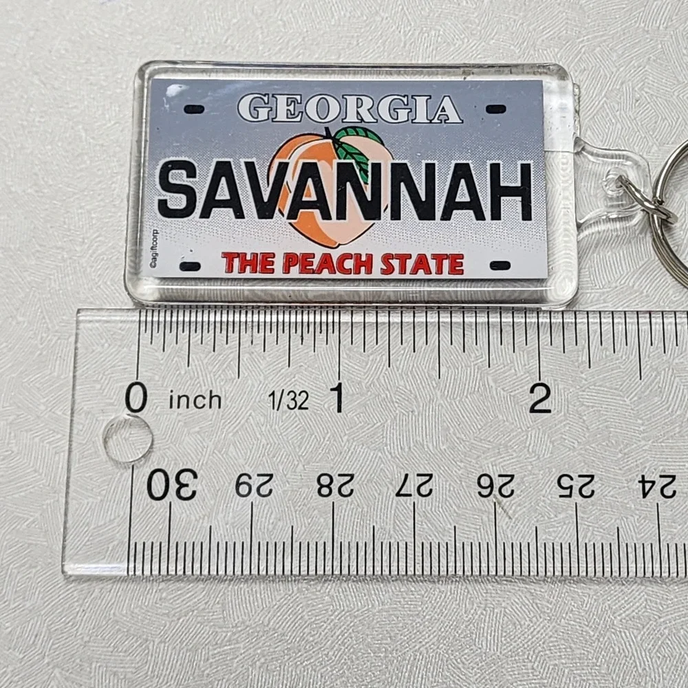 Georgia State License Plate Tag Novelty Key Chain 